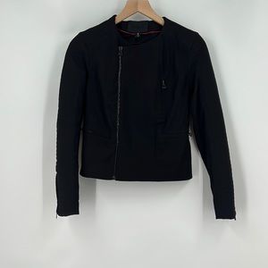 Marna Ro Cropped Moro Style Zipper Black Jacket size- X Small